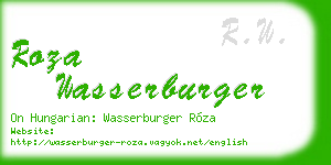 roza wasserburger business card